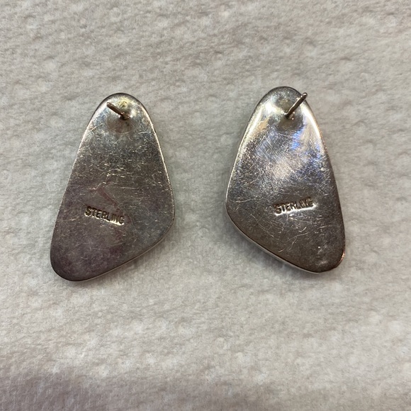 Spiny oyster/turquoise earrings - Picture 3 of 10